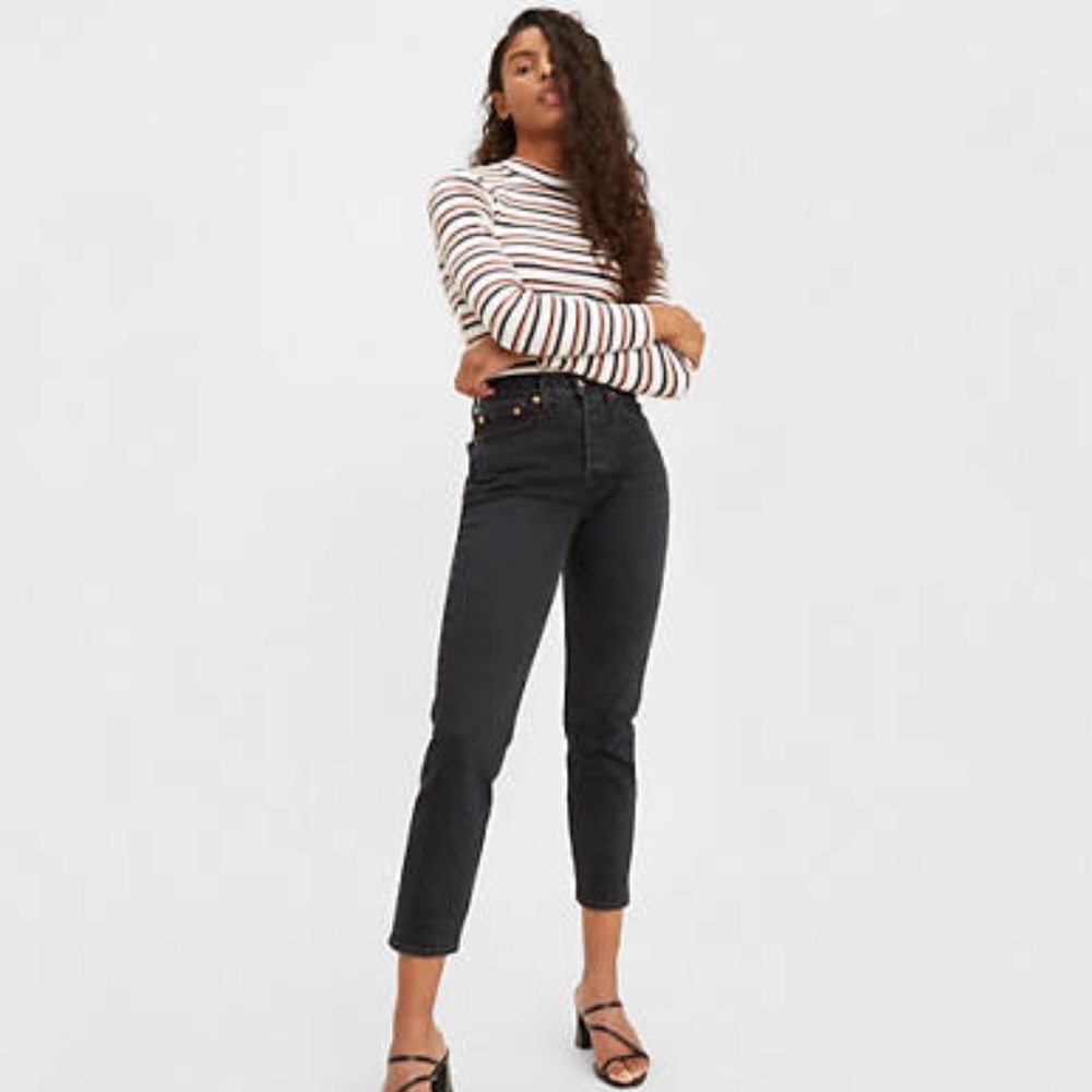 Levis Wedgie Jeans, Washed Black